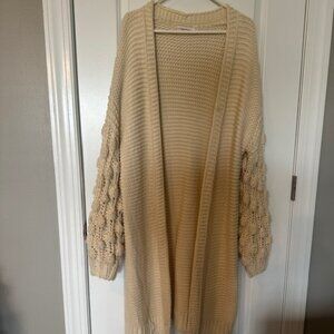 SIMPLY COUTURE CREAM SWEATER DUSTER